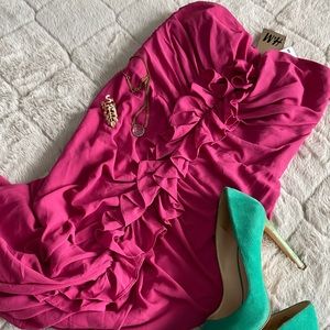 H&M ruffled front cocktail dress